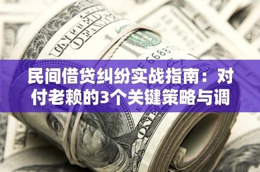 北京民间借贷纠纷实战指南：对付老赖的3个关键策略与调解盲区解析